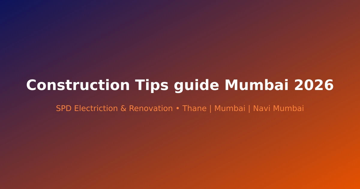 Construction Tips guide Mumbai 2026 - Modern renovation project in Mumbai by SPD Renovation
