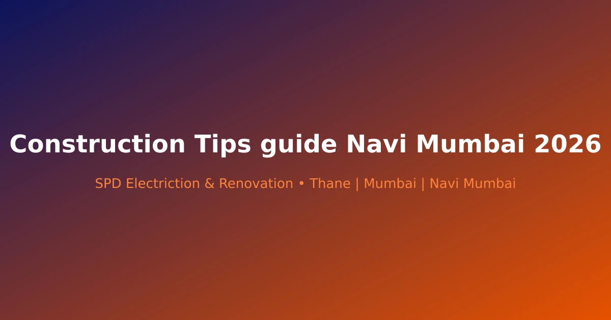 Construction Tips guide Navi Mumbai 2026 - Modern renovation project in Navi Mumbai by SPD Renovation