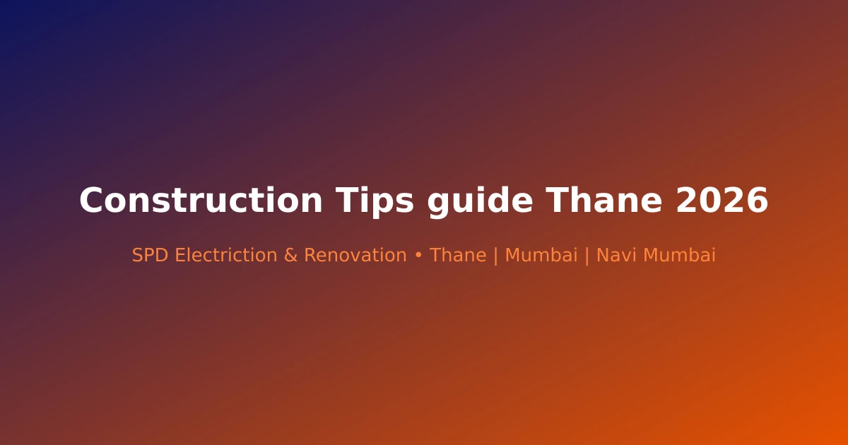 Construction Tips guide Thane 2026 - Modern renovation project in Thane by SPD Renovation