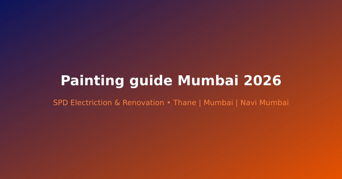 Painting guide Mumbai 2026 - Modern renovation project in Mumbai by SPD Renovation