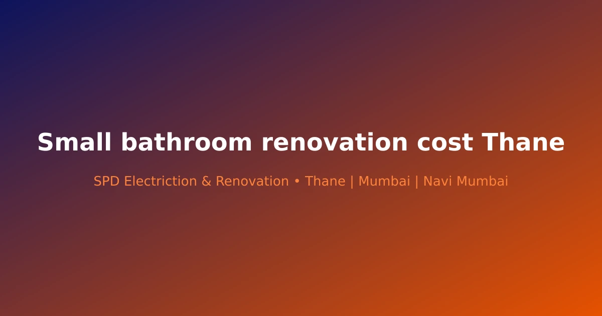 Small bathroom renovation cost Thane - Modern renovation project in Thane by SPD Renovation