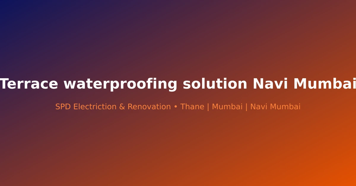 Terrace waterproofing solution Navi Mumbai - Modern renovation project in Navi Mumbai by SPD Renovation
