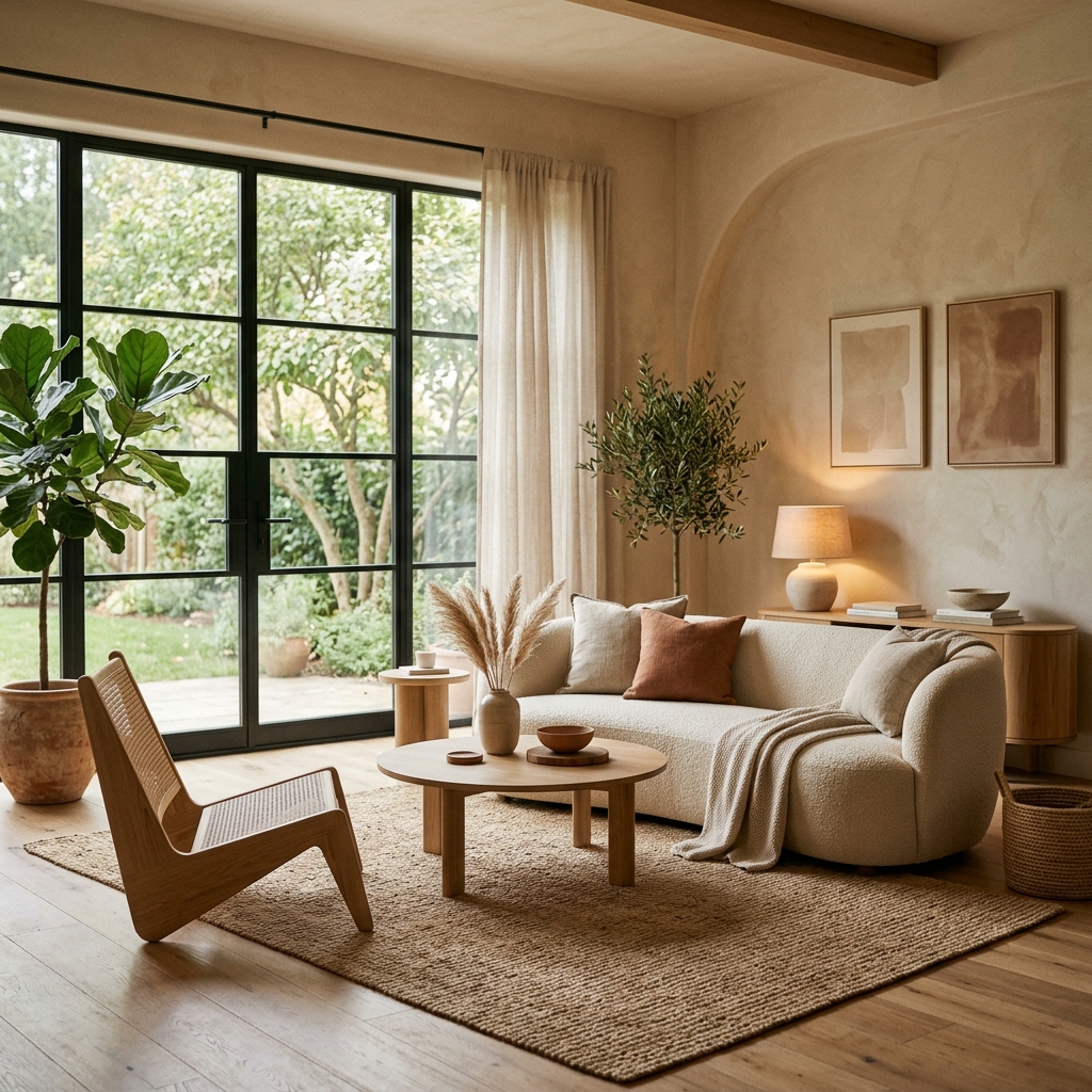 Warm Minimalist Interior Design in Thane